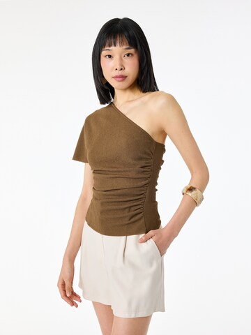 Koton Shirt in Bruin: voorkant