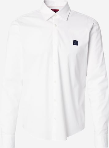 Slim fit Cămașă 'Ermo' de la HUGO pe alb: față
