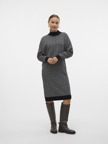 VERO MODA Strikkjole i sort