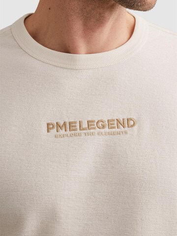 PME Legend Shirt 'T-shirt with embroidered back artwork' in Wit