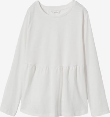 MANGO KIDS Shirt 'PEPLUM' in White: front