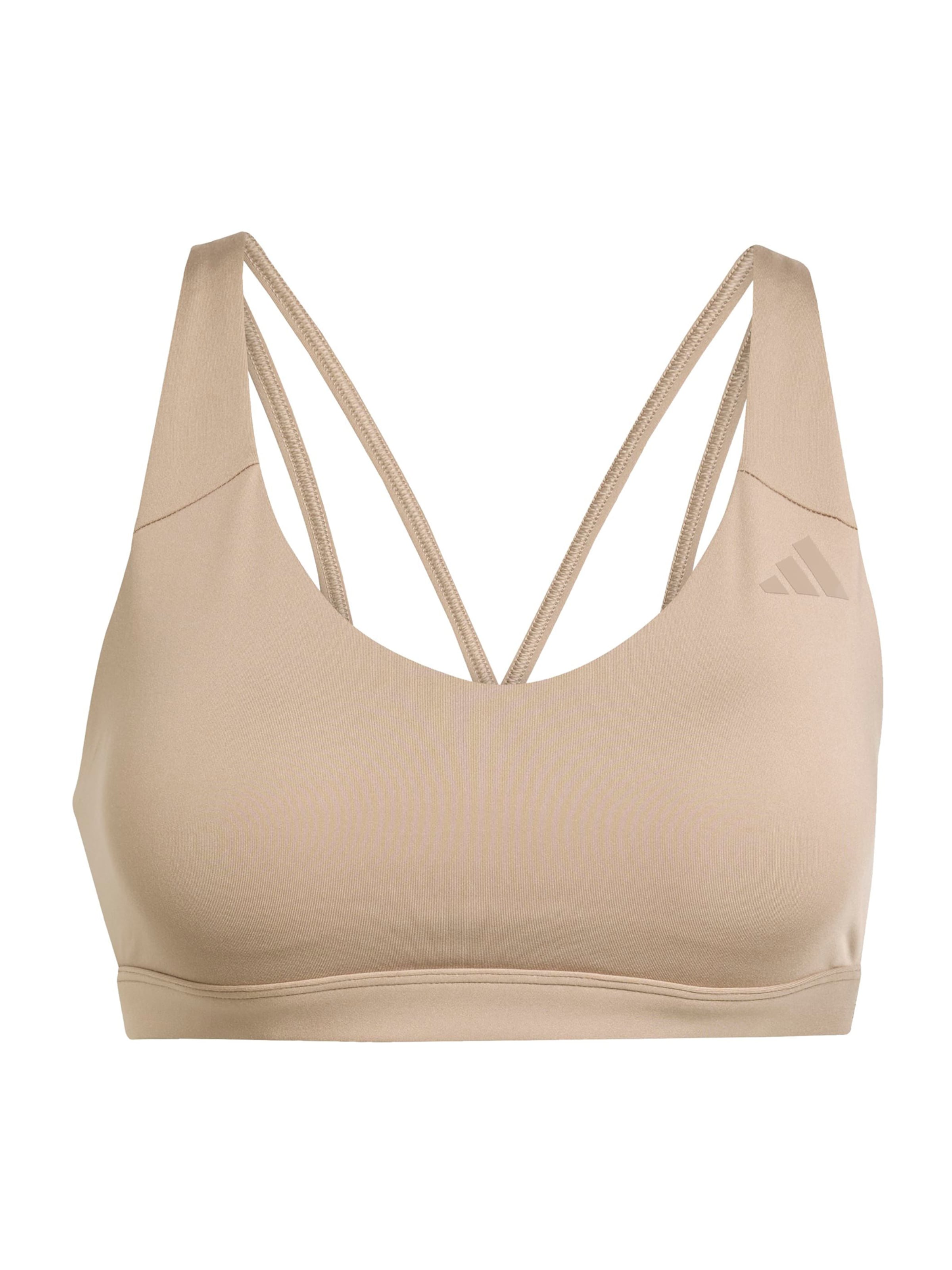 Sutien sport 'All Me Ess' de la ADIDAS PERFORMANCE pe bej: față