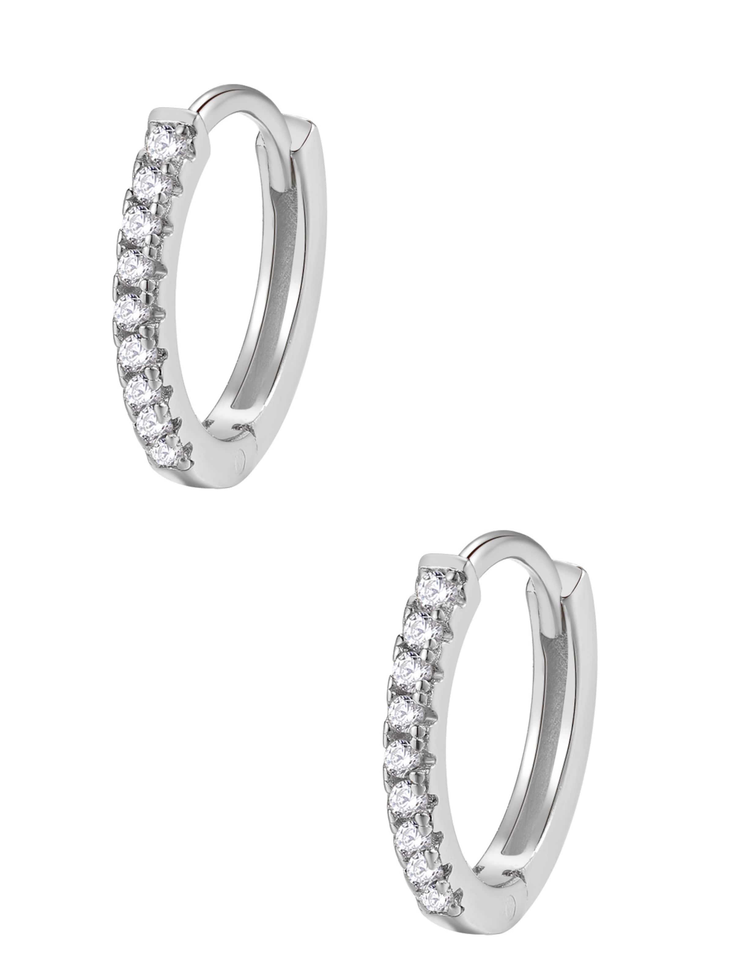 Hey Happiness Ohrringe 'Glimmer'‌‌ in Silber: Vorderseite