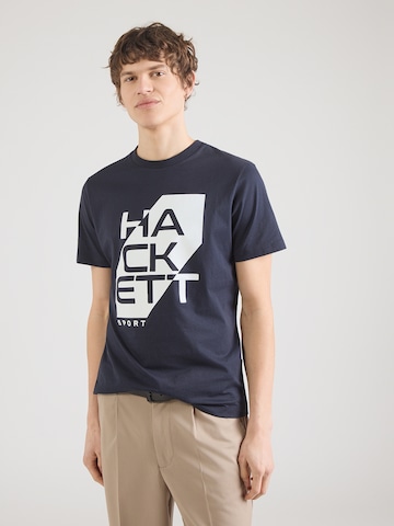 Hackett London Тениска в синьо: отпред