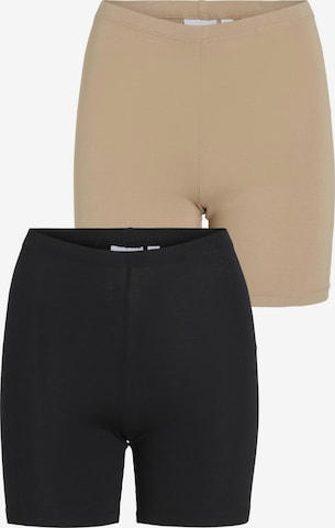 Coupe slim Pantalon de sport VILA en beige : devant