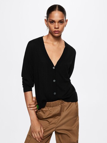 Cardigan 'LUCA' MANGO en noir : devant