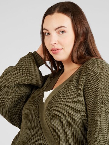 ABOUT YOU Curvy Knit cardigan 'Selina' in Green