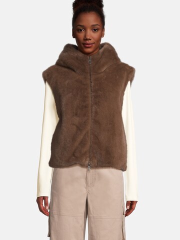 BLONDE No. 8 Vest 'Ashley' in Brown: front