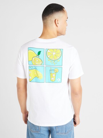 CONVERSE - Camisa 'HOW TO LEMONADE' em branco: frente