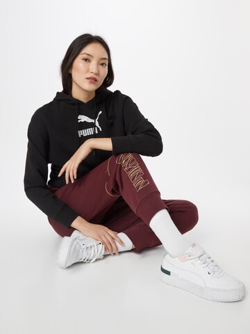 PUMA Tapered Sportbyxa i lila