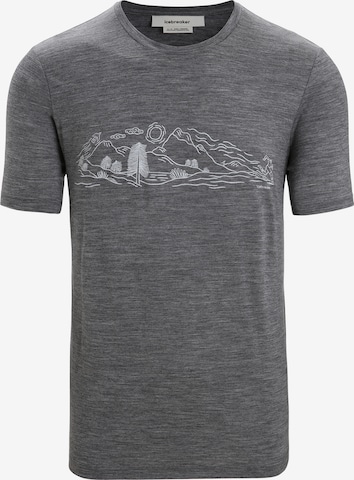 ICEBREAKER Tričko 'Nature Sprint' – šedá: přední strana