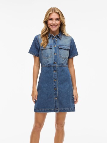 Robe-chemise 'VIRoma' VILA en bleu : devant