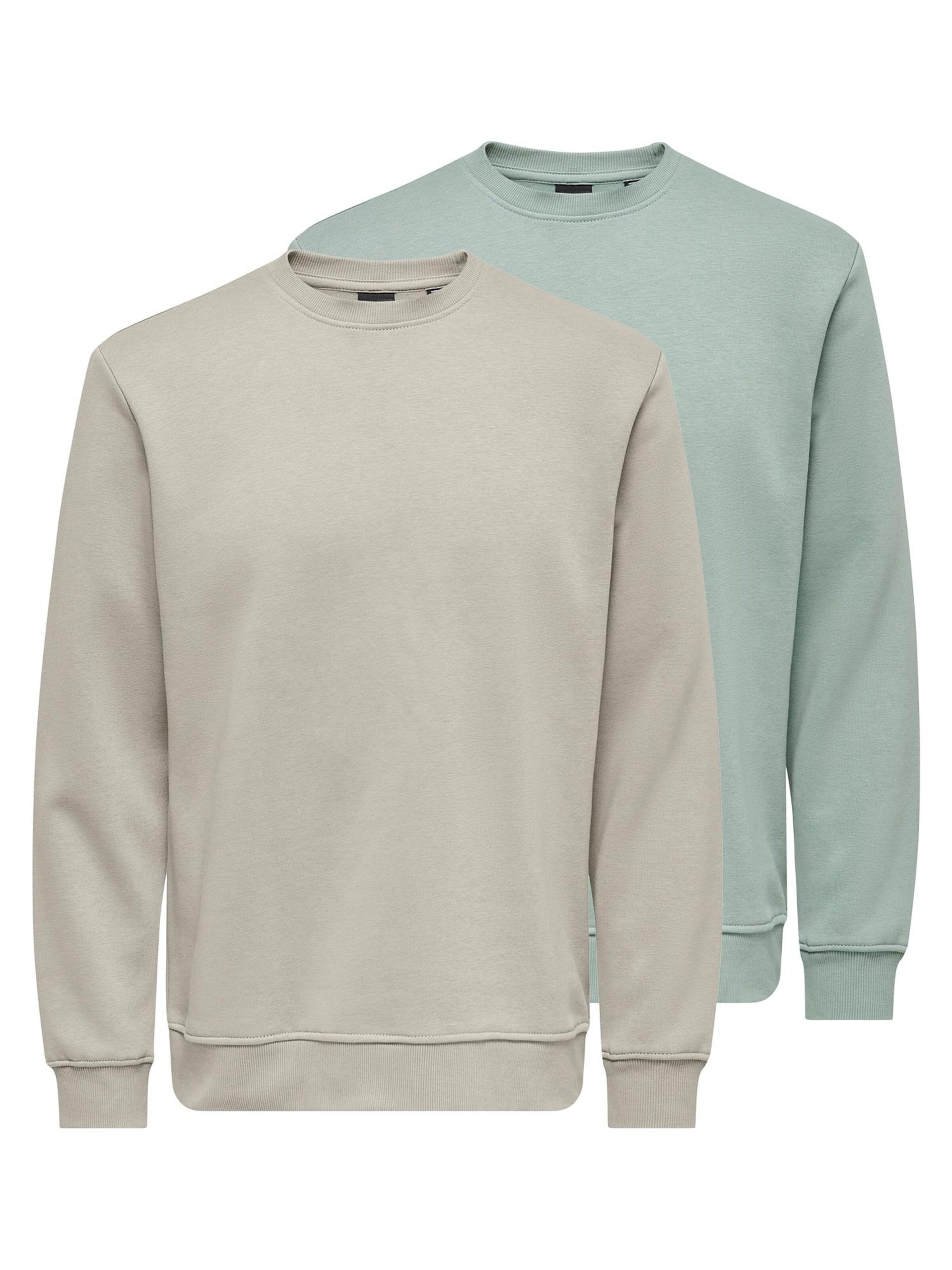 Only & Sons Sweatshirt 'Connor'‌‌‌‌ in silbergrau, Produktansicht