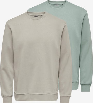 Only & Sons Sweatshirt 'Connor' in Green: front