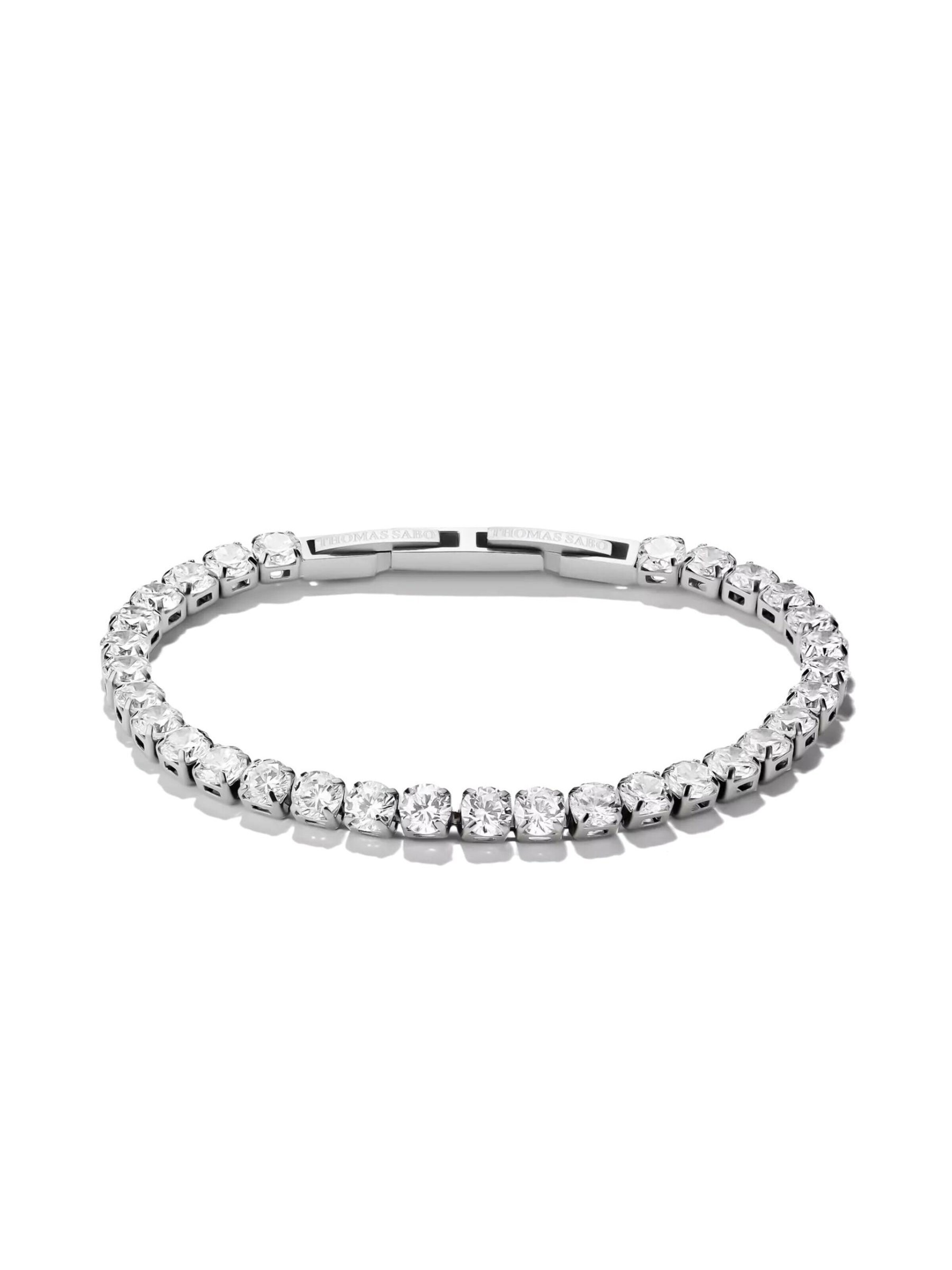 Bracelet 'Tennisarmband aus Edelstahl mit weißen Zirkonia' Thomas Sabo en argent : devant