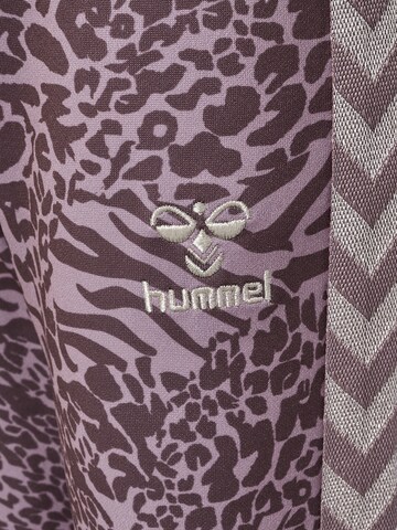 Hummel Slim fit Workout Pants 'WILD' in Purple