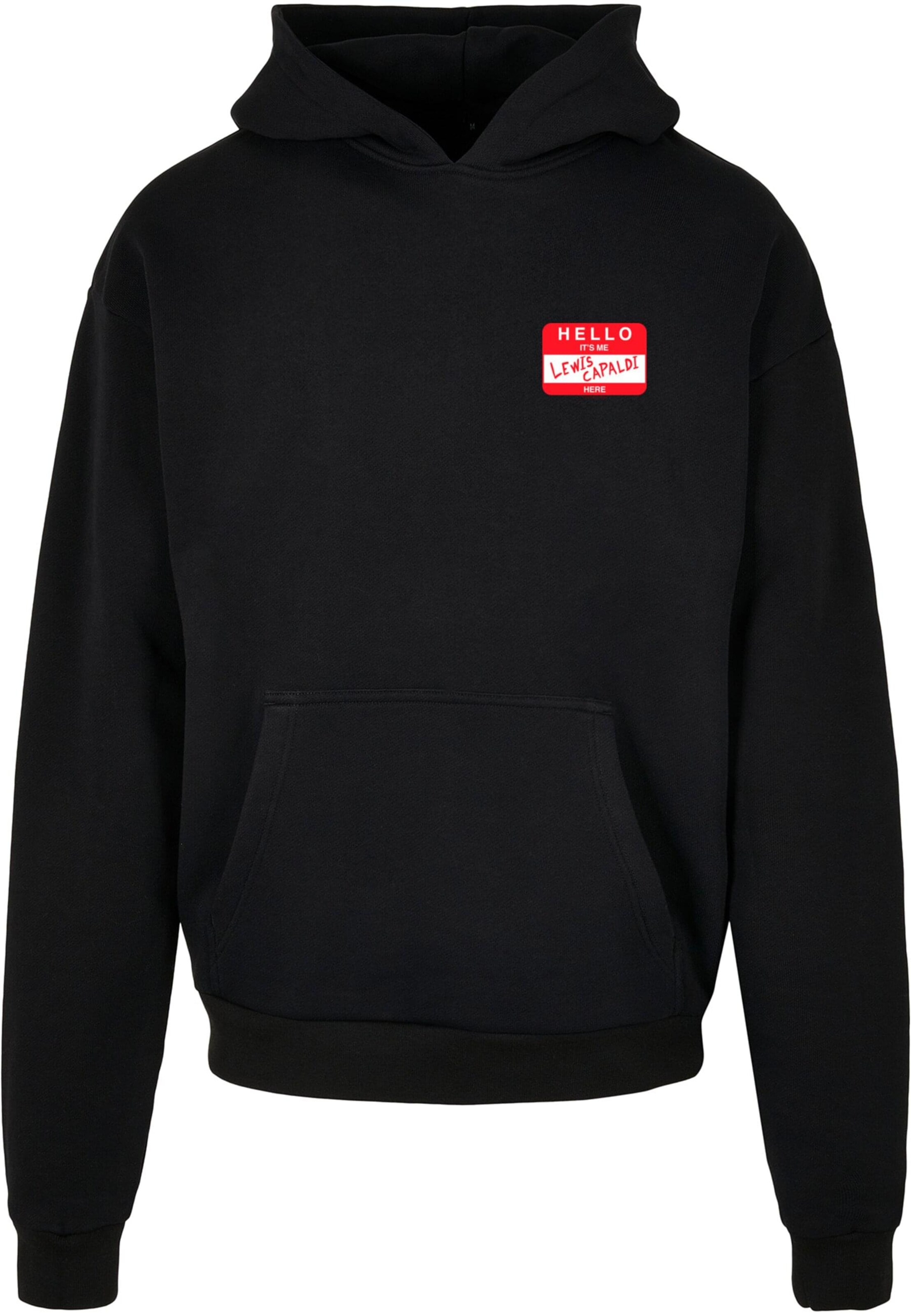 Merchcode Sweatshirt 'Lewis Capaldi - Hello it's me' in Schwarz: Vorderseite