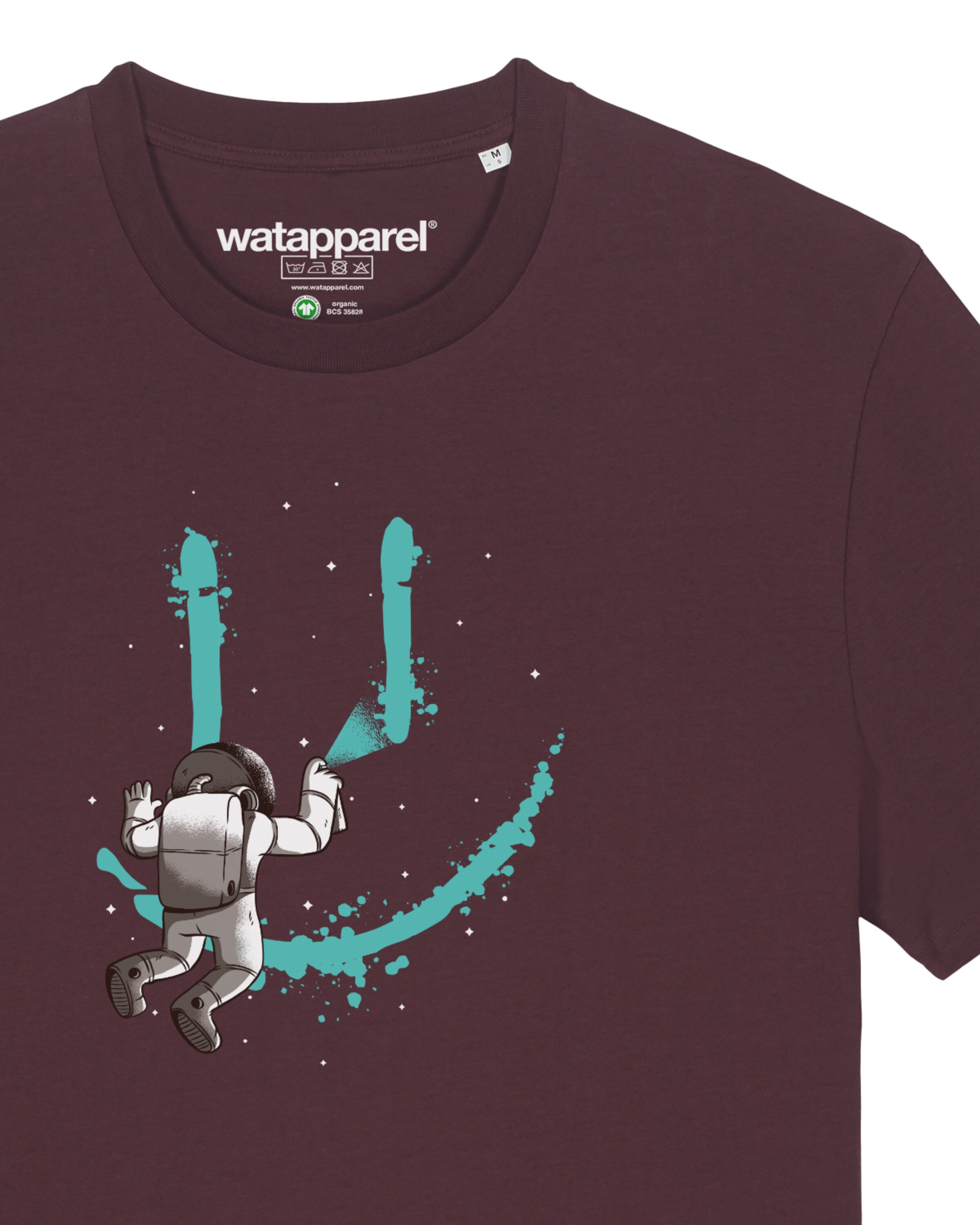 Maglietta 'Graffiti Astronaut' di Watapparel in rosso