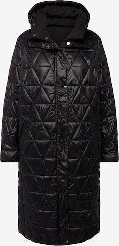 Ulla Popken Winter Coat 'Hyprar' in Black: front