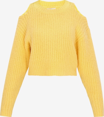 Pull-over IZIA en jaune : devant
