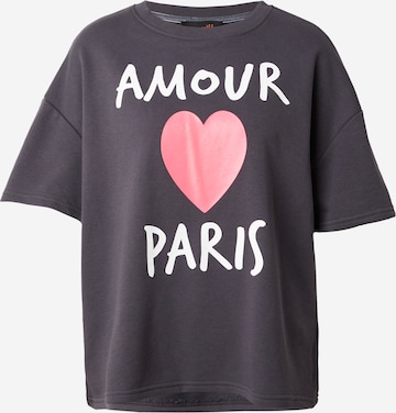 miss goodlife Collegepaita 'Amour Paris' värissä harmaa: etupuoli