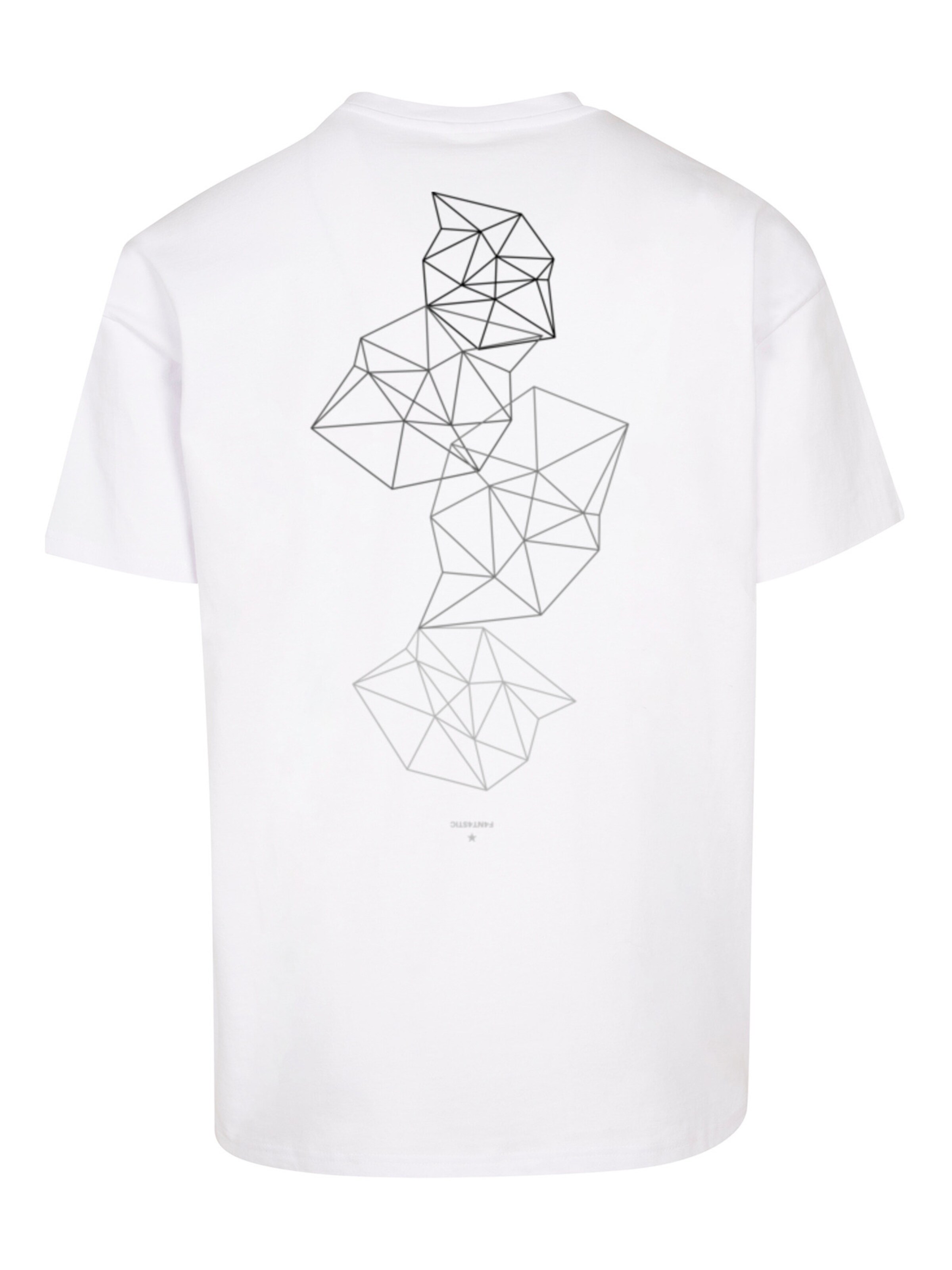 F4NT4STIC Shirt 'Geometric Abstract' in Wit