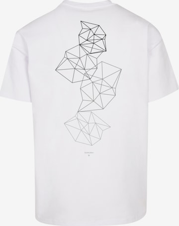 F4NT4STIC T-Shirt 'Geometric Abstract' in Weiß