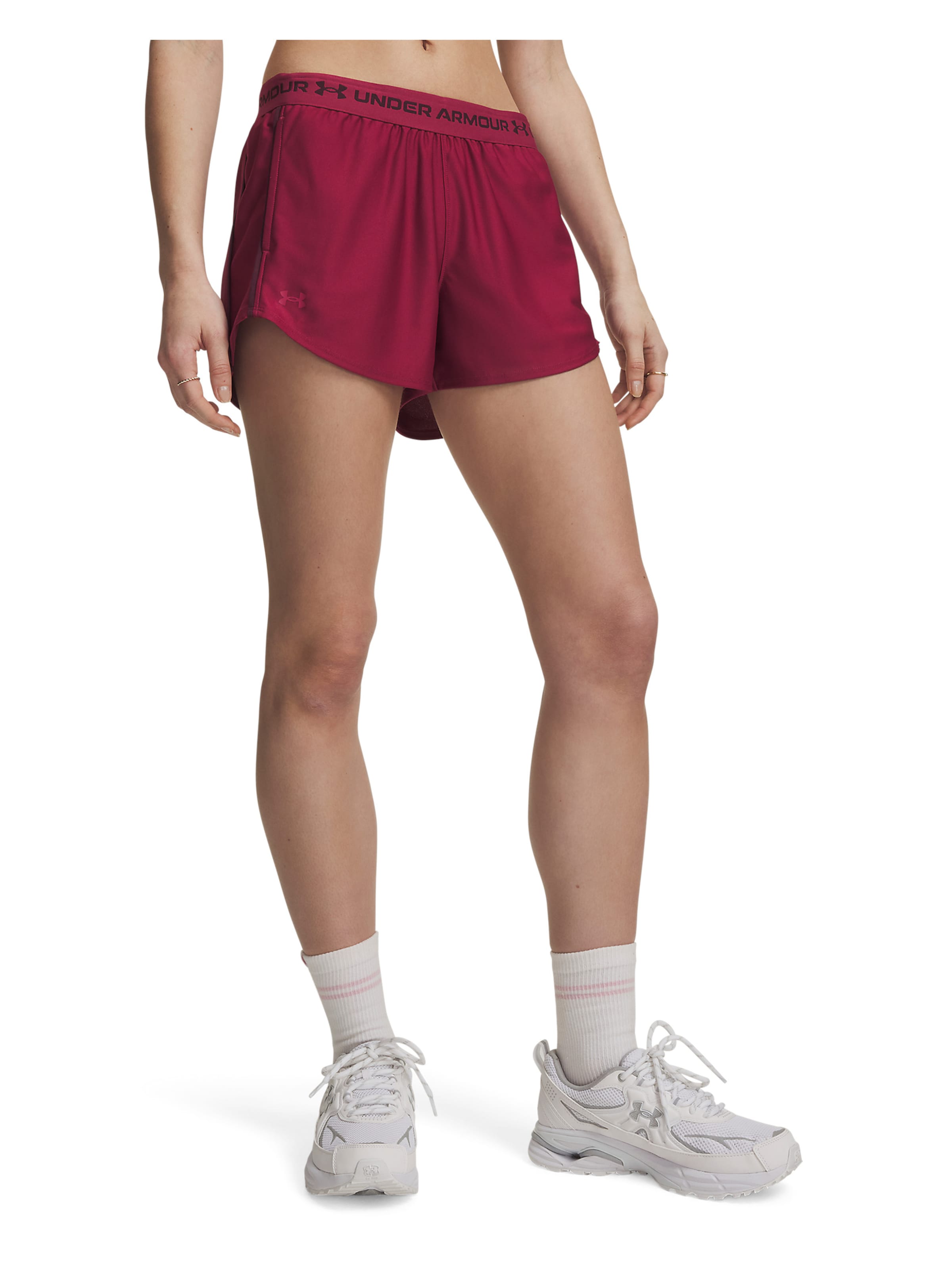 UNDER ARMOUR Regular Sportbroek 'Play Up' in Rood: voorkant