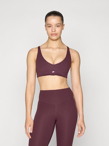 Fabletics Бюстье Спортивный бюстгальтер 'PURELUXE' в Красный: спереди