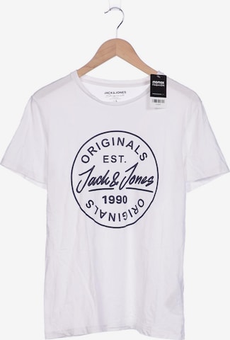 JACK & JONES T-Shirt L in Weiß: Vorderseite
