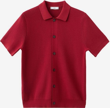 MANGO MAN Regular Fit Strickjacke 'Lino-H' in Rot: Vorderseite