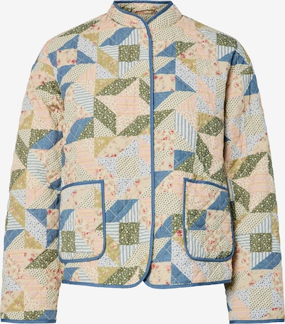 Demisezoninė striukė 'PCRikke' iš PIECES, spalva – smėlio spalva / sodri mėlyna („karališka“) / žalia / rožių spalva, Prekių apžvalga