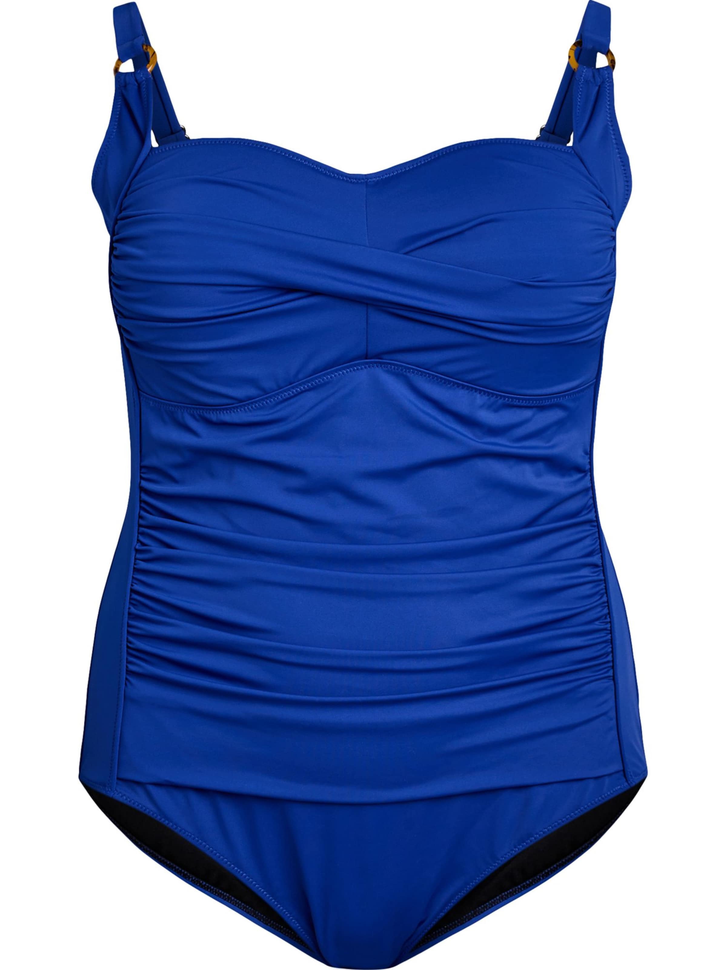 Swim by Zizzi Korzet Jednodielne plavky 'CASDENIA' - Modrá: predná strana