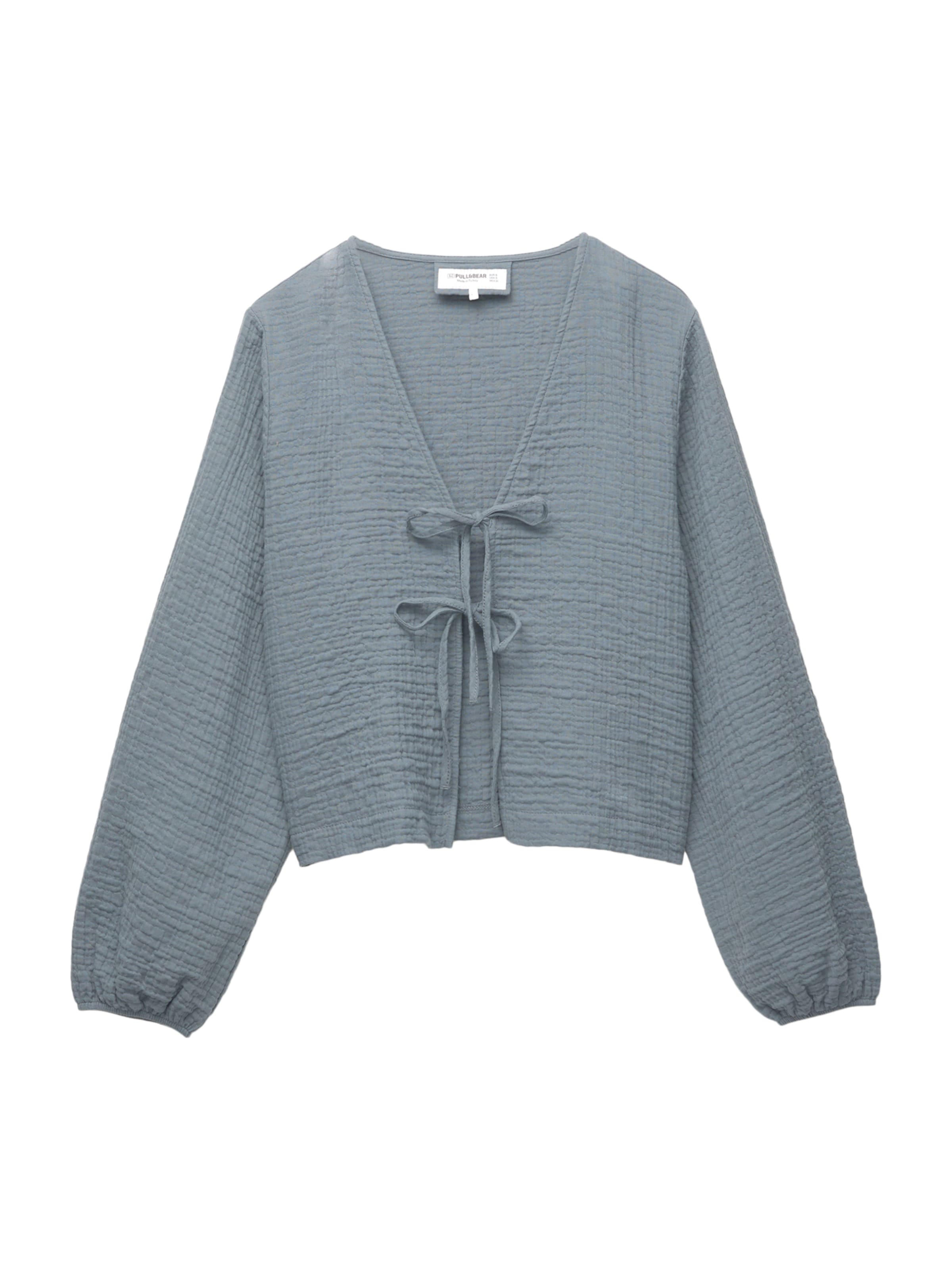 Pull&Bear Bluzka w kolorze podpalany niebieskim, Podgląd produktu