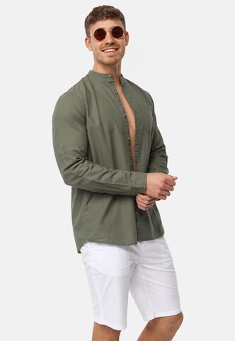 INDICODE JEANS Regular fit Overhemd 'Raffi' in Groen