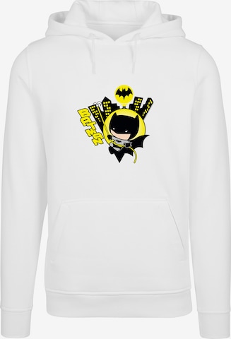 Sweat-shirt 'Chibi Batman Swinging' F4NT4STIC en blanc : devant