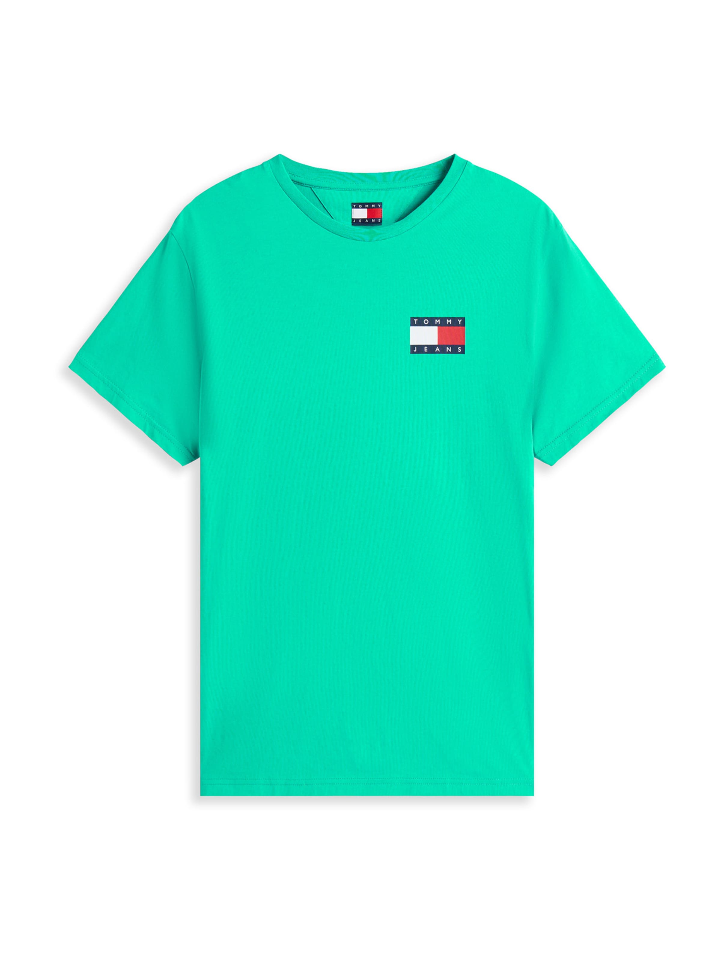 Tommy Jeans Футболка 'ESSENTIAL' в Зеленый: спереди