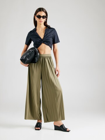 ABOUT YOU Wide leg Pants 'Nele' in Green
