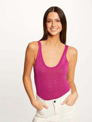 Morgan Knitted Top in Pink: front