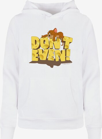 ABSOLUTE CULT Sweatshirt 'Tom And Jerry - Don't Even' in Wit: voorkant