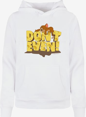 Sweat-shirt 'Tom And Jerry - Don't Even' ABSOLUTE CULT en blanc : devant
