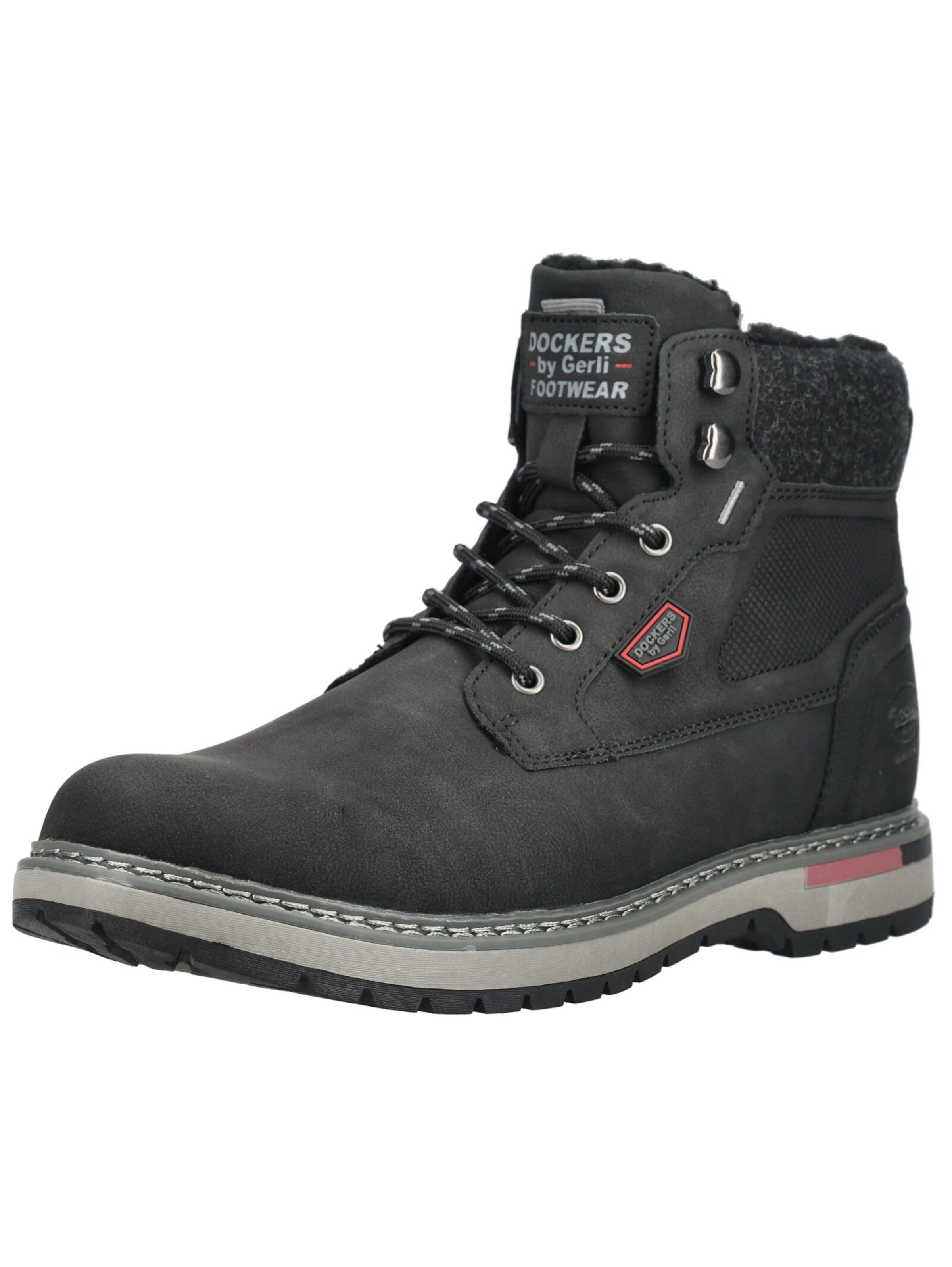 Dockers by Gerli Veterboots in Zwart: voorkant