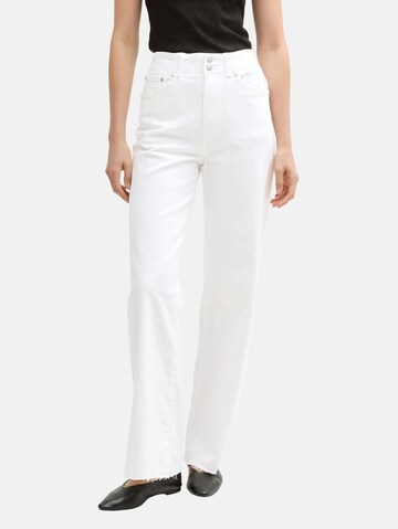 TOM TAILOR DENIM Wide leg Jeans in White: front