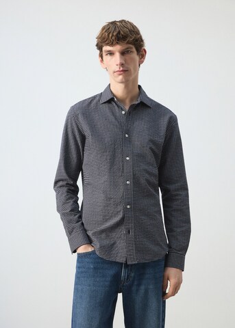 MANGO MAN Regular Fit Hemd in Blau: Vorderseite