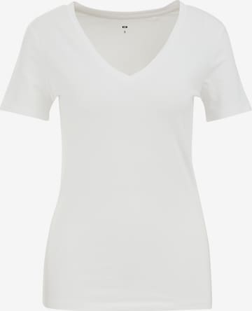 T-shirt WE Fashion en blanc : devant