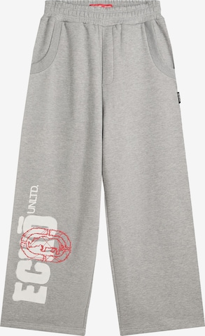 BershkaBaggy Hlače - siva boja: prednji dio