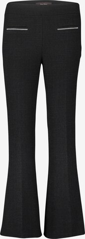 Vera Mont Flared Pleated Pants in Black: front