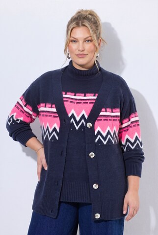 Ulla Popken Strickjacke in Blau