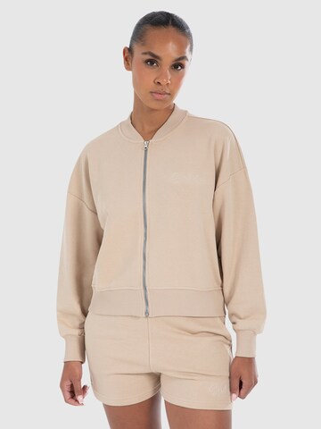 Smilodox Sweat jacket ' Fayne ' in Beige: front