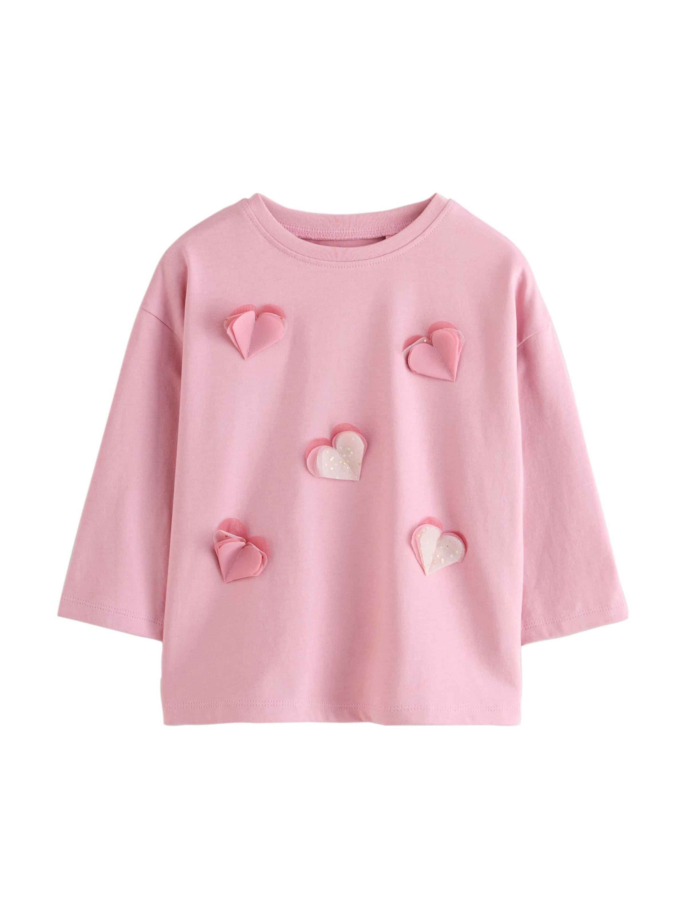 Next T-shirt i rosa: framsida